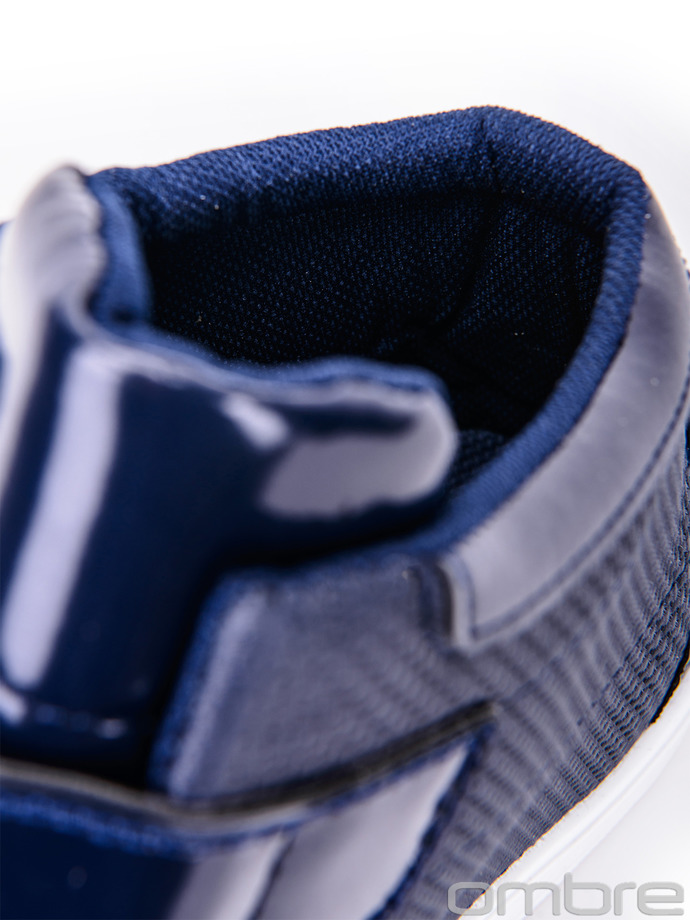Men's ankle-high trainers T039 - navy