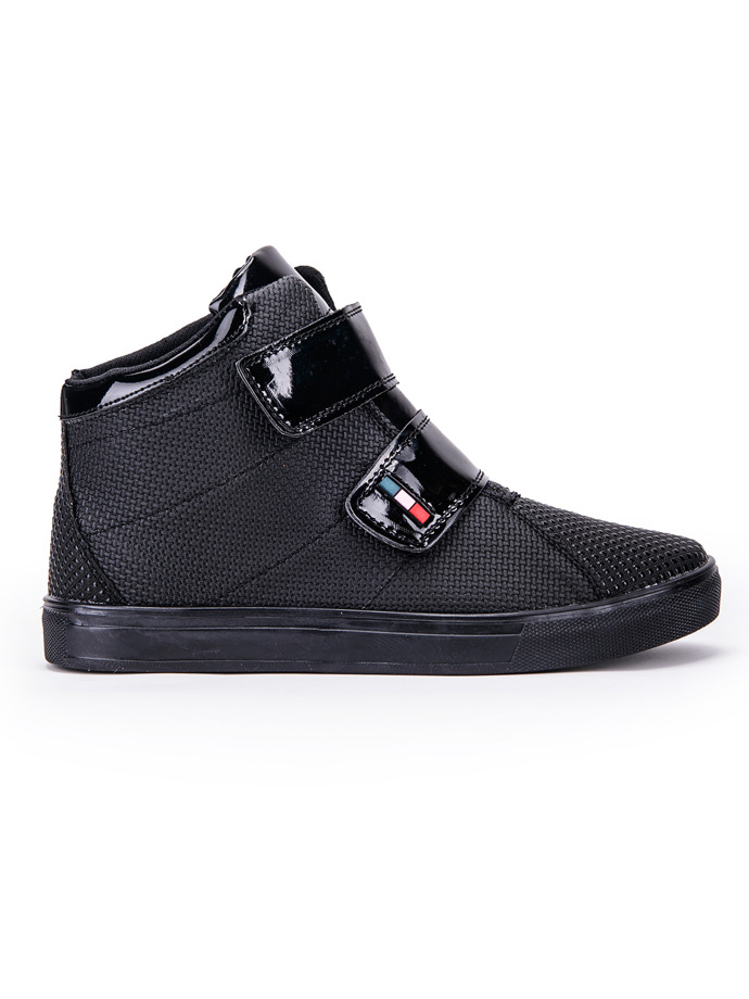 Men's ankle-high trainers - black T039