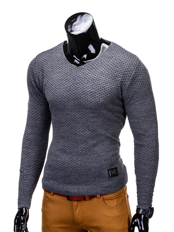 Men's sweater E75 - dark grey