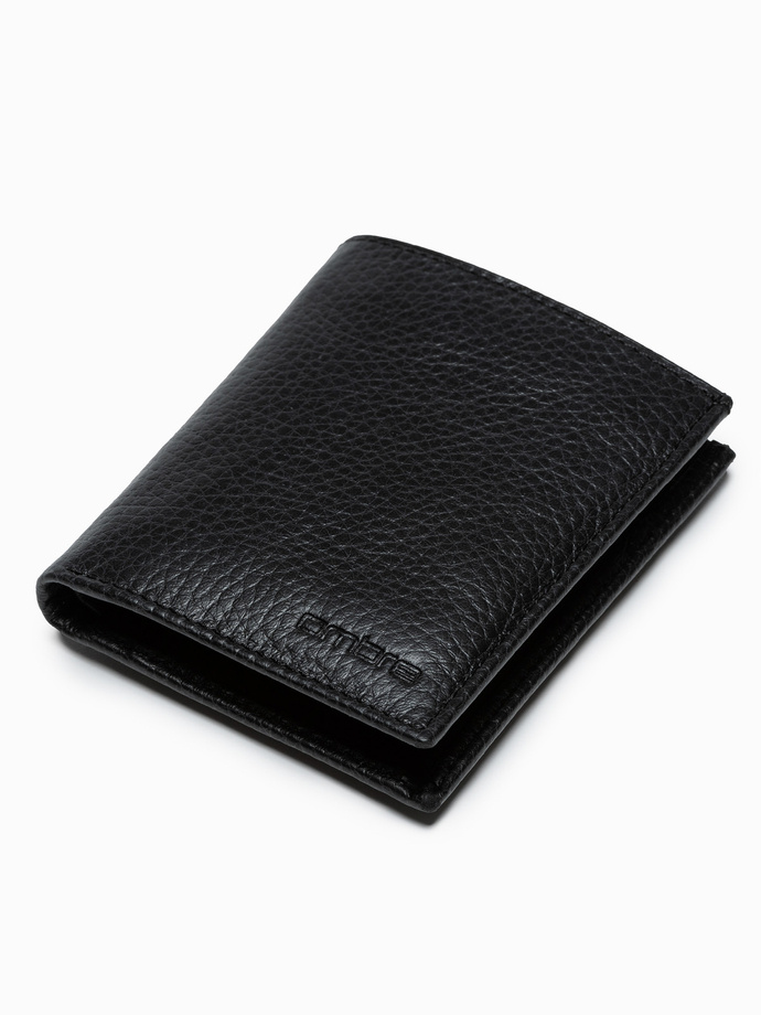 Pánská kožená peněženka - černá A608