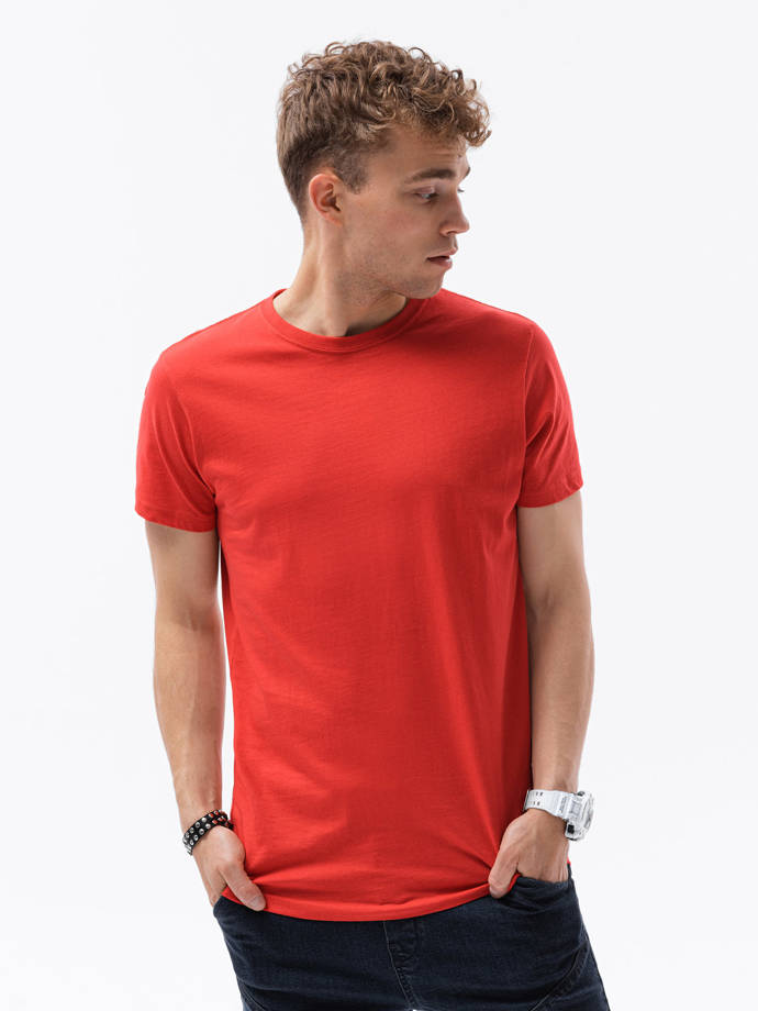 Pánské tričko bez potisku - červená S1370