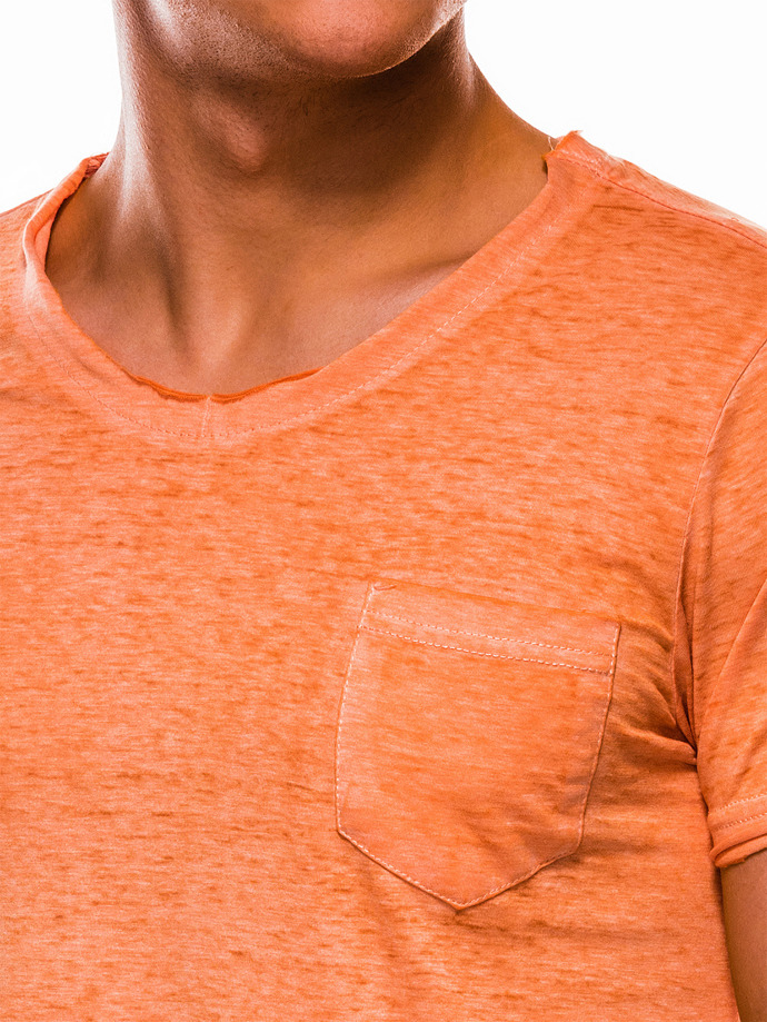Pánské tričko bez potisku - oranžová S1051