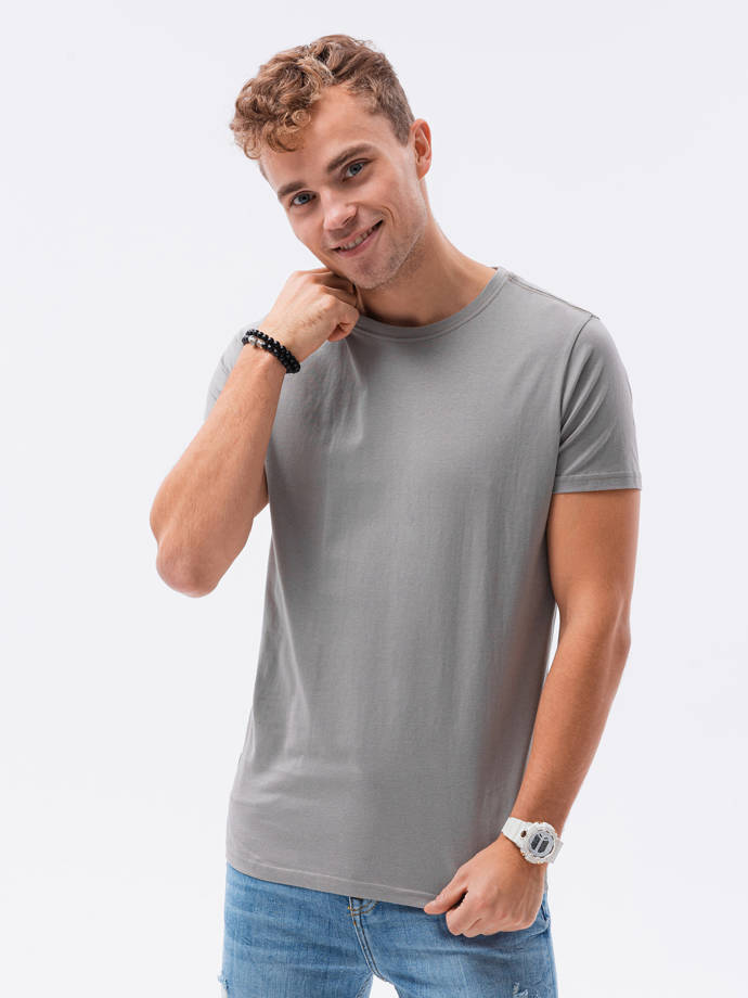 Pánské tričko bez potisku - šedá S1370