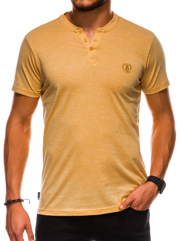 Pánské tričko bez potisku - žlutá S1047