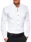 Pánská elegantní košile s dlouhým rukávem K302 - bílá