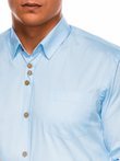 Pánská elegantní košile s dlouhým rukávem K302 - blankytně modrá
