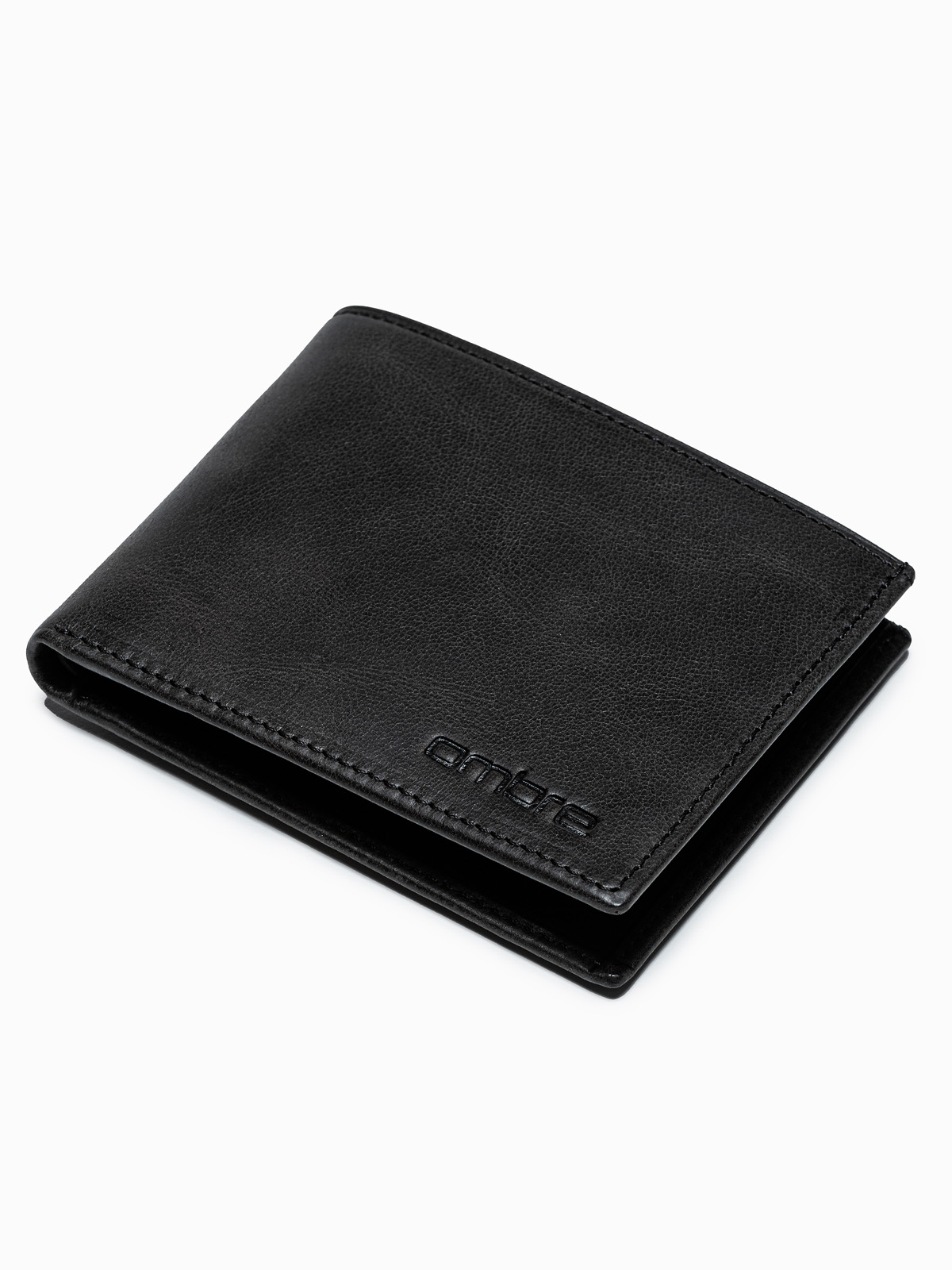 Levně Pánská kožená peněženka - černá A607